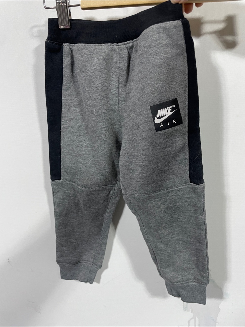 Nike Grey & Black Air Logo Kids Joggers